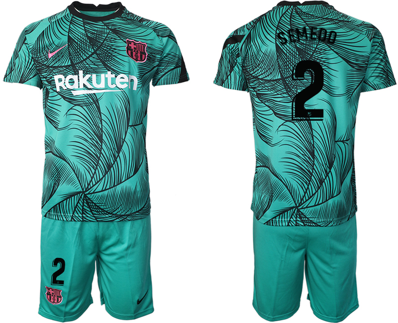 Men 2021 Barcelonagreen training suit #2 soccer jerseys